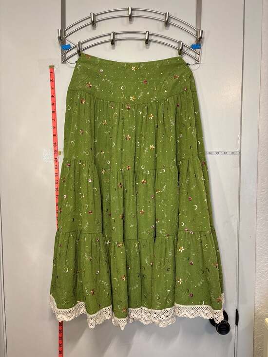 Da-Nang Dresses & Skirts - M1: Skirt small circle green floral dance dancing
